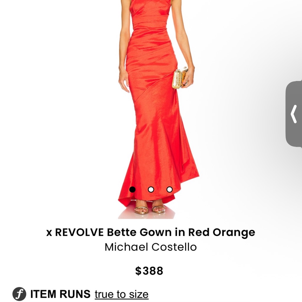 Michael Costello Strapless Red Gown